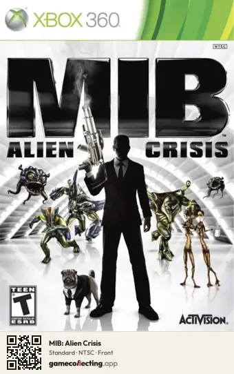 MIB: Alien Crisis Xbox 360, NTSC box front