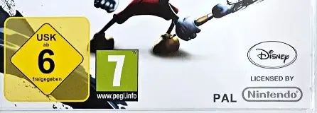 Disney Epic Mickey, the USK square on its front