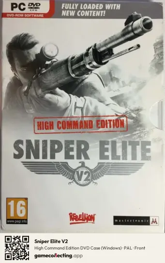 Sniper Elite V2 Computer, PAL box front