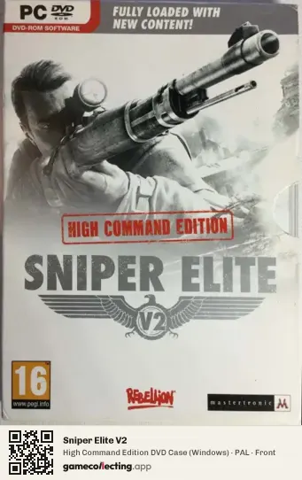 Sniper Elite V2 Computer, PAL box front