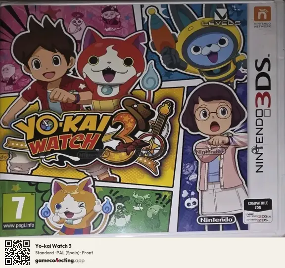 Yo-kai Watch 3 Nintendo 3DS, Spain box front