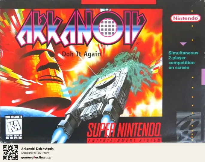 Arkanoid: Doh It Again Super Nintendo Entertainment System, NTSC box front
