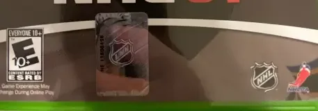 NHL 07, the ESRB box on its front
