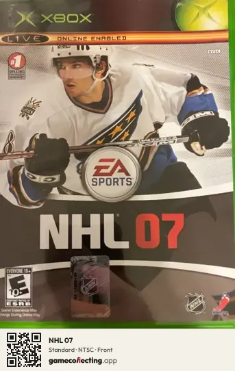 NHL 07 Xbox, NTSC box front