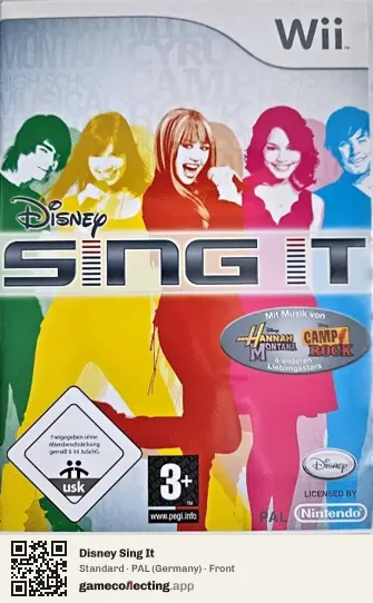 Disney Sing It Nintendo Wii, Germany box front