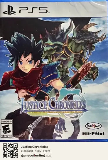 Justice Chronicles PlayStation 5, NTSC box front