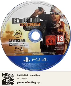 Battlefield Hardline PlayStation 4, PAL disc