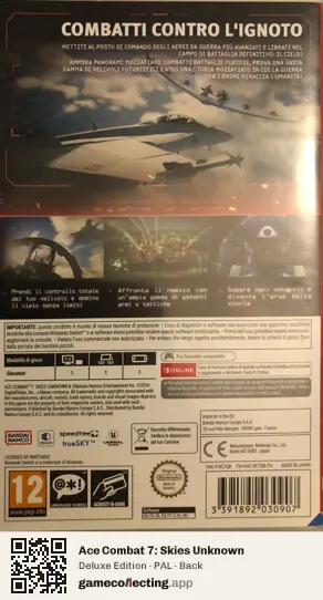 Ace Combat 7: Skies Unknown Nintendo Switch, PAL box back