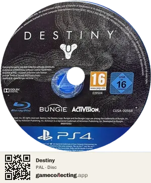 Destiny PlayStation 4, PAL disc