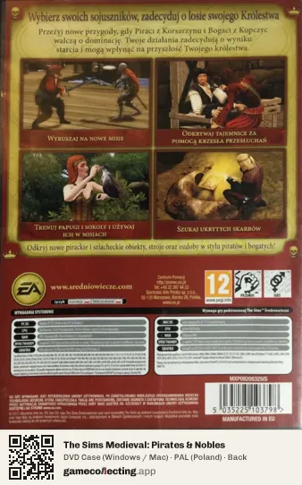 The Sims Medieval: Pirates & Nobles Computer, Poland box back