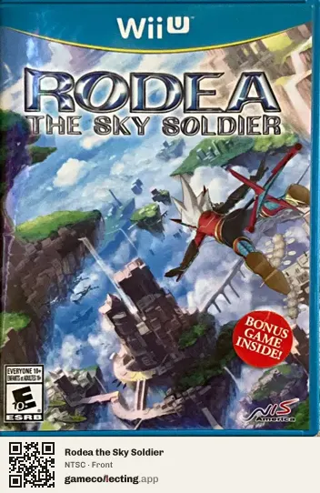 Rodea the Sky Soldier Nintendo Wii U, NTSC box front