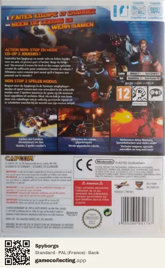 Spyborgs Nintendo Wii, France box back