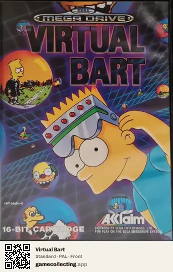 Virtual Bart Sega Mega Drive / Genesis, PAL box front