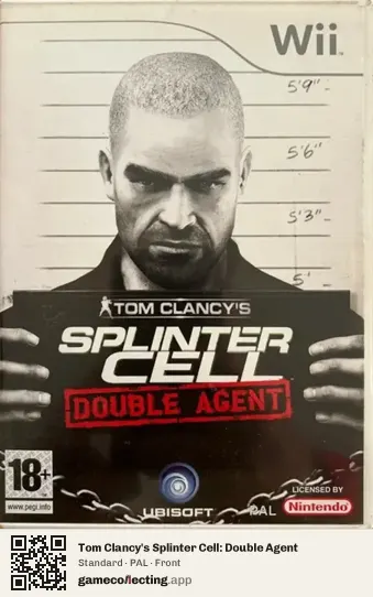 Tom Clancy's Splinter Cell: Double Agent Nintendo Wii, PAL box front
