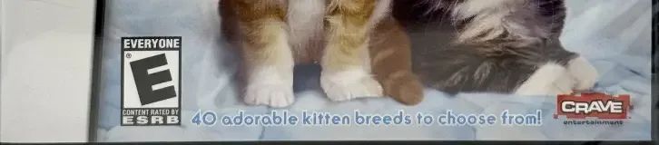 Purr Pals, the ESRB box on its front