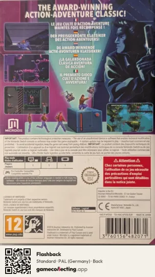 Flashback Nintendo Switch, Germany box back