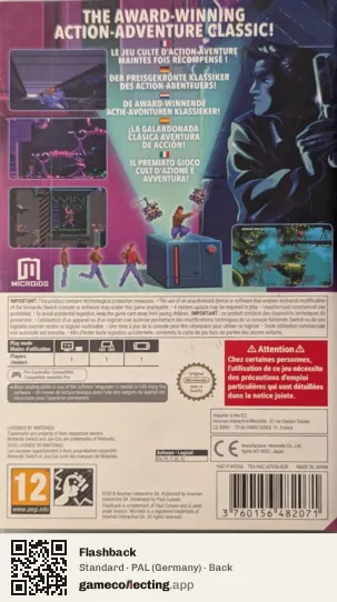 Flashback Nintendo Switch, Germany box back