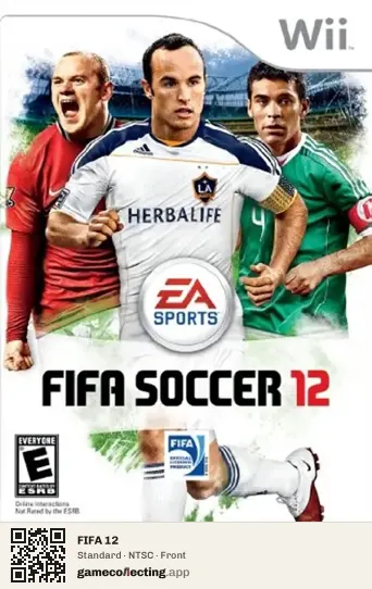 FIFA 12 Nintendo Wii, NTSC box front
