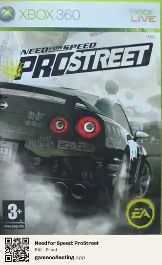 Need for Speed: ProStreet Xbox 360, PAL box front