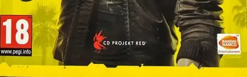 Cyberpunk 2077, the PEGI square on its front