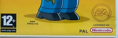 The Simpsons Game, the PEGI square on its front