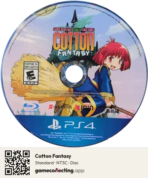 Cotton Fantasy PlayStation 4, NTSC disc