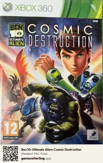 Ben 10: Ultimate Alien: Cosmic Destruction Xbox 360, PAL box front