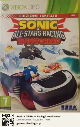 Sonic & All-Stars Racing Transformed Xbox 360, Italy box front