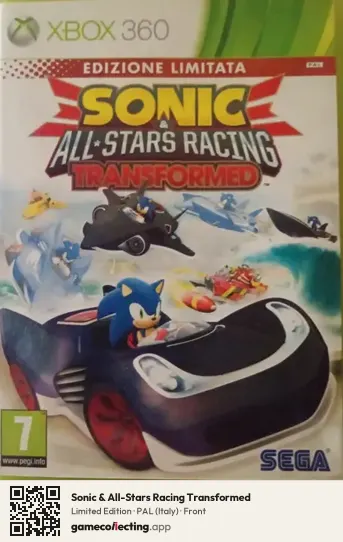Sonic & All-Stars Racing Transformed Xbox 360, Italy box front