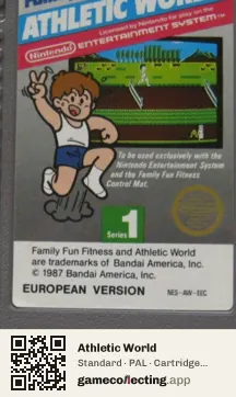 Athletic World Nintendo Entertainment System, PAL cartridge label