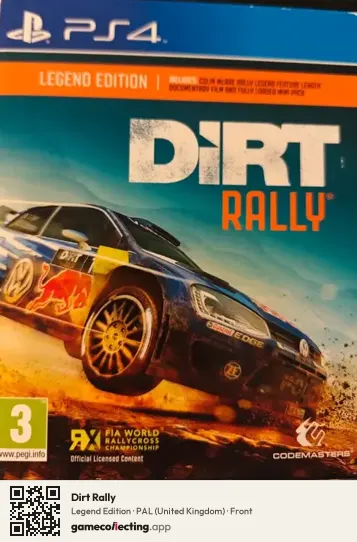 Dirt Rally PlayStation 4, United Kingdom box front
