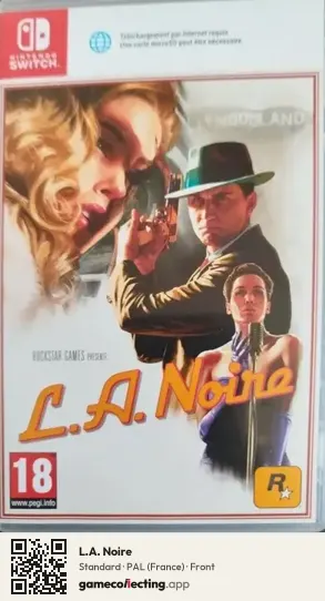 L.A. Noire Nintendo Switch, France box front