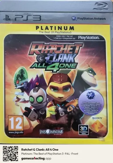 Ratchet & Clank: All 4 One PlayStation 3, PAL box front