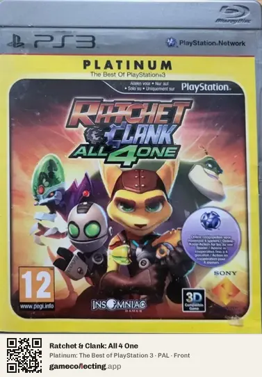 Ratchet & Clank: All 4 One PlayStation 3, PAL box front