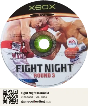 Fight Night Round 3 Xbox, PAL disc