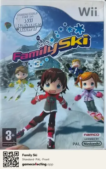 Family Ski Nintendo Wii, PAL box front