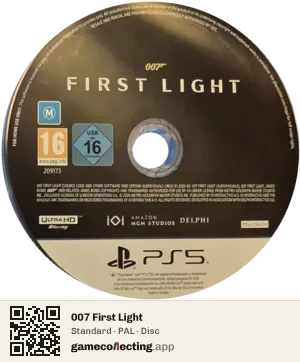 007 First Light PlayStation 5, PAL disc