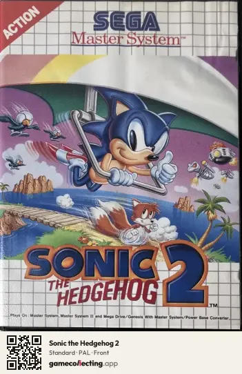 Sonic the Hedgehog 2 Sega Master System, PAL box front