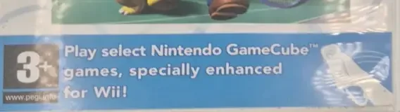 New Play Control! Mario Power Tennis, the PEGI square on its front