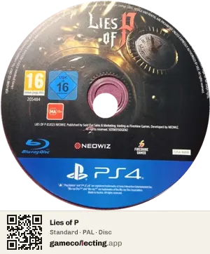 Lies of P PlayStation 4, PAL disc