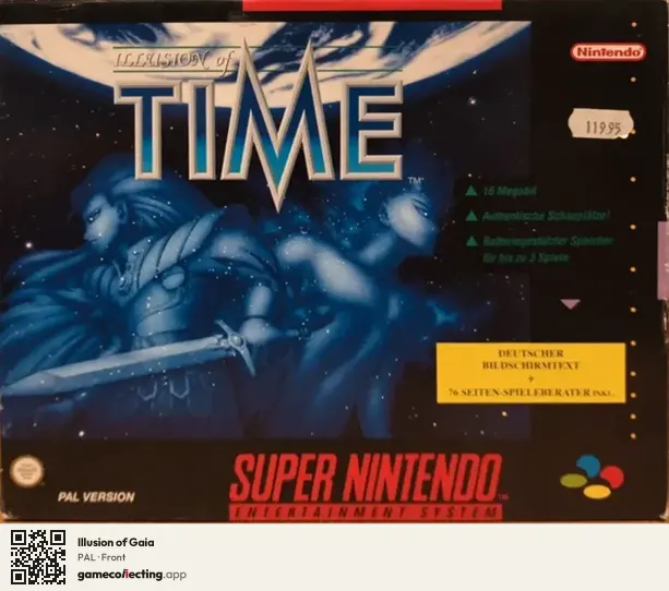 Illusion of Gaia Super Nintendo Entertainment System, PAL box front