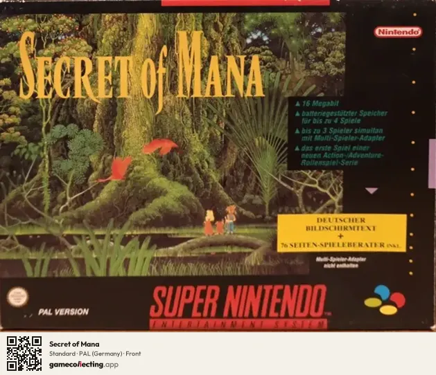 Secret of Mana Super Nintendo Entertainment System, Germany box front