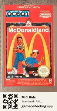 M.C. Kids Nintendo Entertainment System, PAL cartridge label
