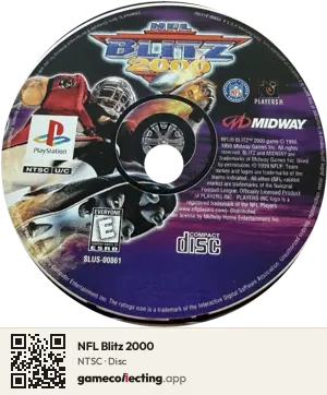 NFL Blitz 2000 PlayStation, NTSC disc
