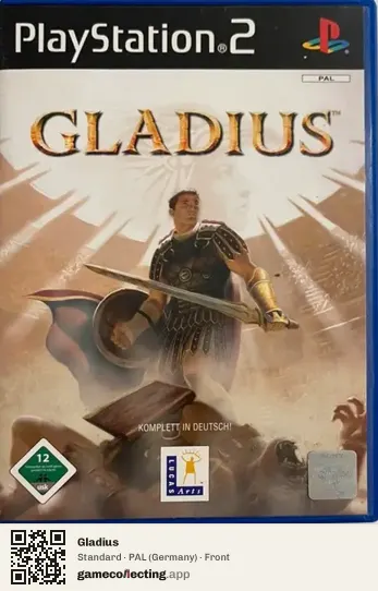 Gladius PlayStation 2, Germany box front