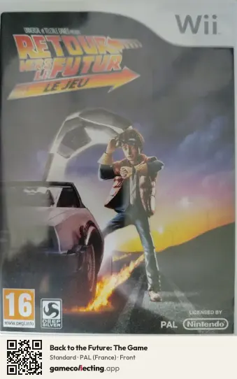 Back to the Future: The Game Nintendo Wii, France box front