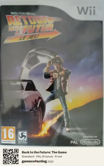 Back to the Future: The Game Nintendo Wii, France box front