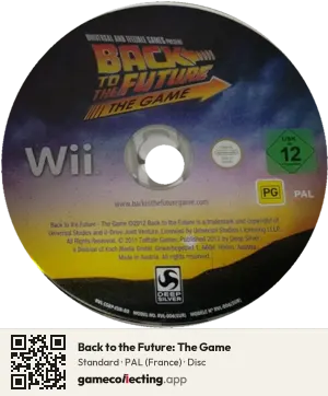 Back to the Future: The Game Nintendo Wii, PAL disc