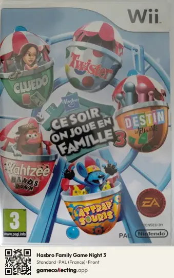 Hasbro Family Game Night 3 Nintendo Wii, France box front