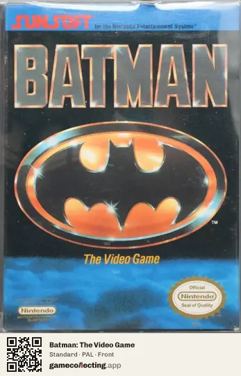 Batman: The Video Game Nintendo Entertainment System, PAL box front